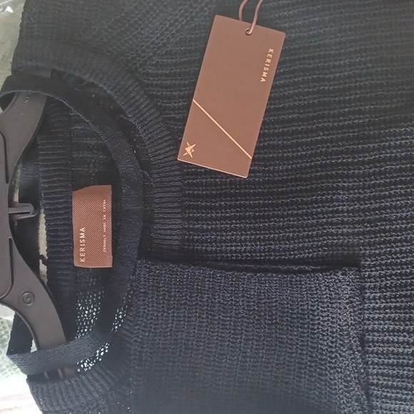 BLACK KNITTED KERISMA KNIT TOP BLOUSE - Picture 4 of 8